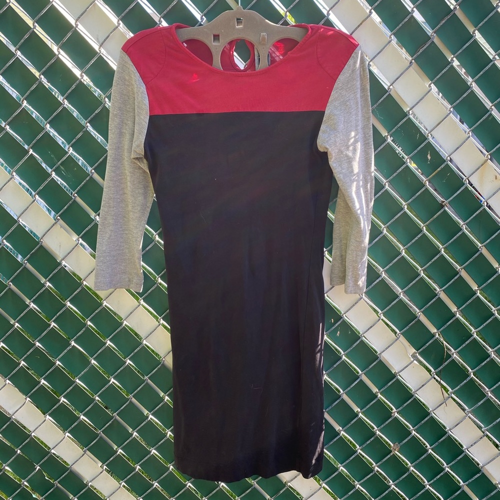 French Connection Color Block Bodycon Dress